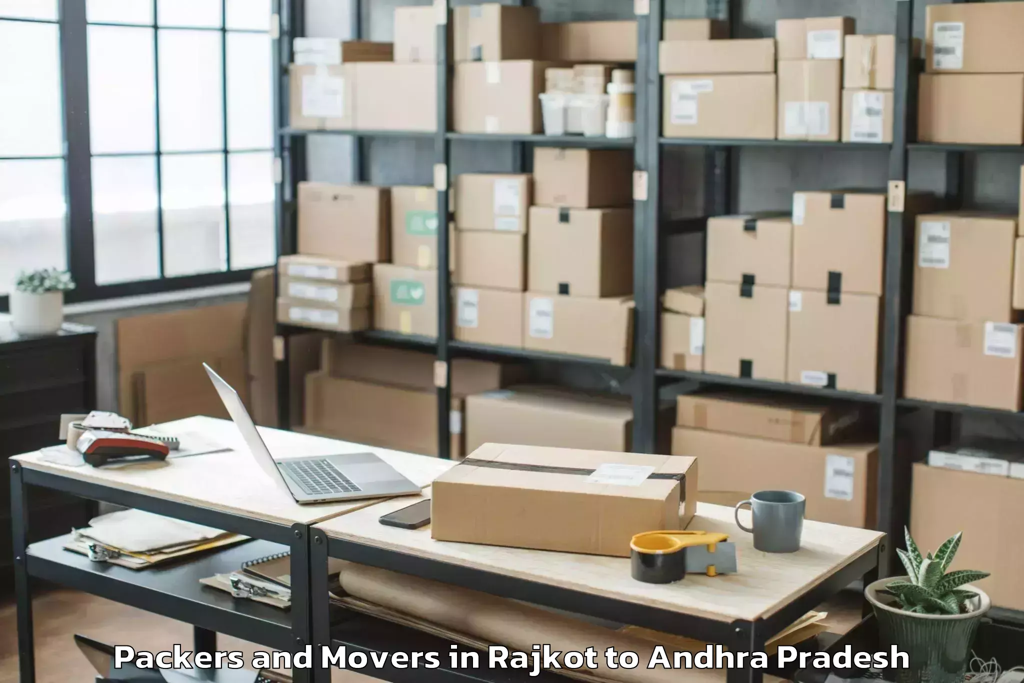 Book Rajkot to Vajrapukotturu Packers And Movers Online